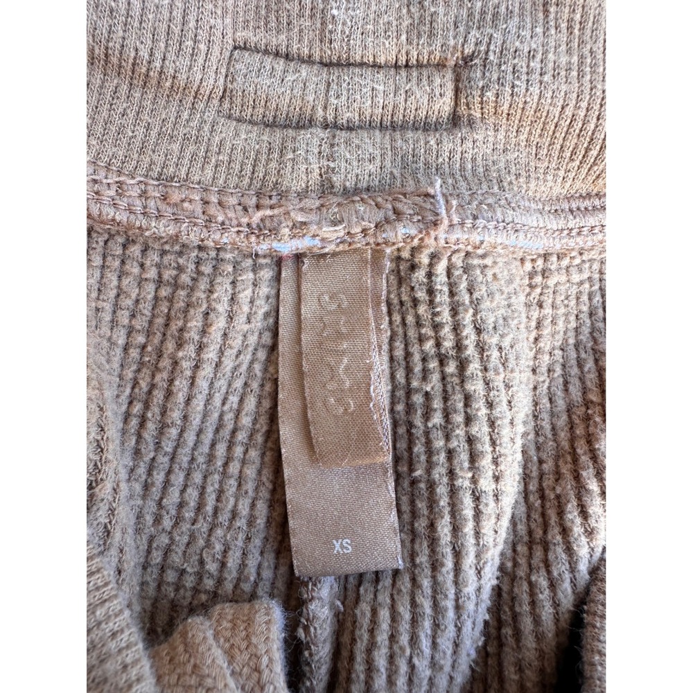 Skims Waffle Jogger Ochre Brown Textured Knit Lounge Pants Womens XS - Picture 2 of 3